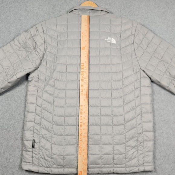 North Face Jacket Thermoball Eco Puffer Mens Medium Gray Full Zip EUC - Picture 9 of 12